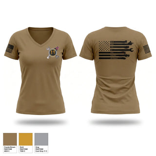Womens Short Sleeve Vneck Shirt, E CO 3-82 GSAB, Army, Teamtime, Team time, sublimation, custom sports apparel, team uniforms, spirit wear, spiritwear, sports uniforms, custom shirts, team store, custom team store, fundraiser sports, apparel fundraiser