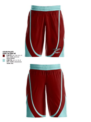 Womens Basketball Shorts, Gladys Jung Lady Cranes Baketball, Women's Basketball, Teamtime, Team time, sublimation, custom sports apparel, team uniforms, spirit wear, spiritwear, sports uniforms, custom shirts, team store, custom team store, fundraiser sports, apparel fundraiser