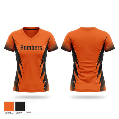 Bombers Women's Short Sleeve V-neck Shirt - 1