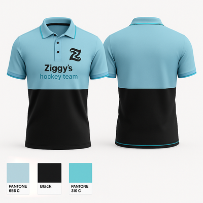 Ziggy’s hockey team 62880407 Short Sleeve Performance Polo - 1