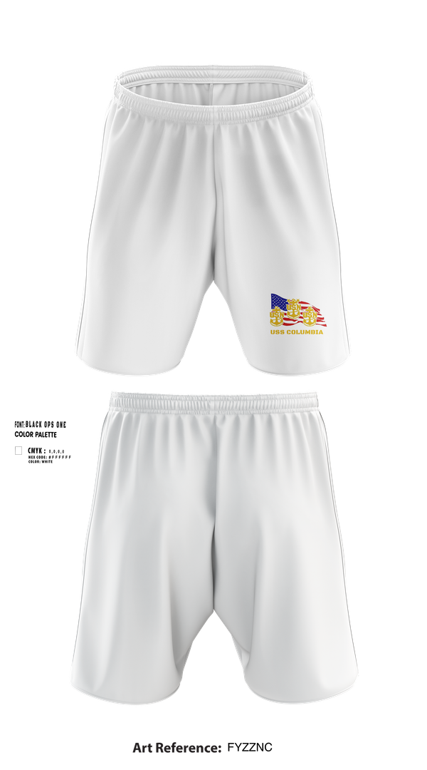 Athletic Shorts With Pockets, USS Columbia, , Teamtime, Team time, sublimation, custom sports apparel, team uniforms, spirit wear, spiritwear, sports uniforms, custom shirts, team store, custom team store, fundraiser sports, apparel fundraiser