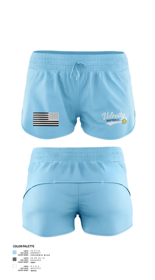 Womens Shorts, Velocity, Softball, Teamtime, Team time, sublimation, custom sports apparel, team uniforms, spirit wear, spiritwear, sports uniforms, custom shirts, team store, custom team store, fundraiser sports, apparel fundraiser