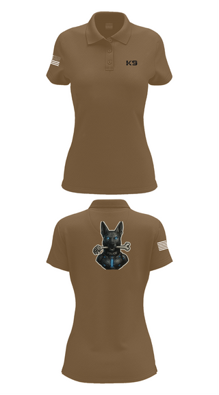 Womens Short Sleeve Performance Polo, Willoughby K9, Police, Teamtime, Team time, sublimation, custom sports apparel, team uniforms, spirit wear, spiritwear, sports uniforms, custom shirts, team store, custom team store, fundraiser sports, apparel fundraiser