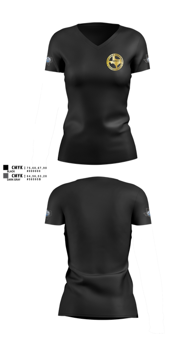 Nueces County Constable PCT4 30073114 Women's Short Sleeve V-neck Shirt - 6