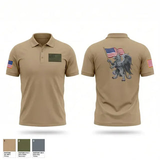 Short Sleeve Performance Polo, 361 med log, Army, Teamtime, Team time, sublimation, custom sports apparel, team uniforms, spirit wear, spiritwear, sports uniforms, custom shirts, team store, custom team store, fundraiser sports, apparel fundraiser