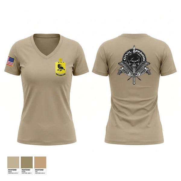 Womens Short Sleeve Vneck Shirt, Third battalion eighth regiment, Army, Teamtime, Team time, sublimation, custom sports apparel, team uniforms, spirit wear, spiritwear, sports uniforms, custom shirts, team store, custom team store, fundraiser sports, apparel fundraiser