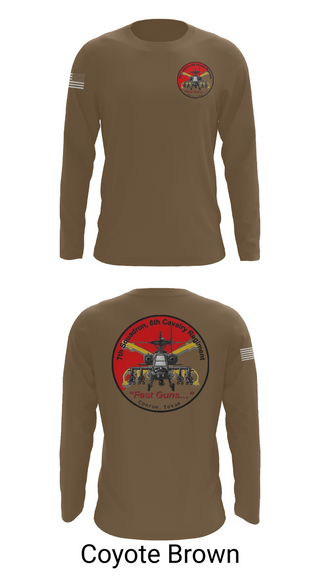 Long Sleeve Performance Shirt, 7th Squadron, Sixth Cavalry Regiment, , Teamtime, Team time, sublimation, custom sports apparel, team uniforms, spirit wear, spiritwear, sports uniforms, custom shirts, team store, custom team store, fundraiser sports, apparel fundraiser