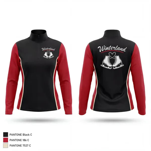 Quarter Zip Jacket, Winterland Kiss and Cry Crew, Ice Hockey, Teamtime, Team time, sublimation, custom sports apparel, team uniforms, spirit wear, spiritwear, sports uniforms, custom shirts, team store, custom team store, fundraiser sports, apparel fundraiser