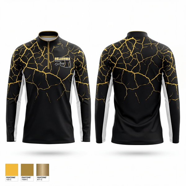 Quarter Zip Jacket, Oklahoma dirtbags, Baseball, Teamtime, Team time, sublimation, custom sports apparel, team uniforms, spirit wear, spiritwear, sports uniforms, custom shirts, team store, custom team store, fundraiser sports, apparel fundraiser