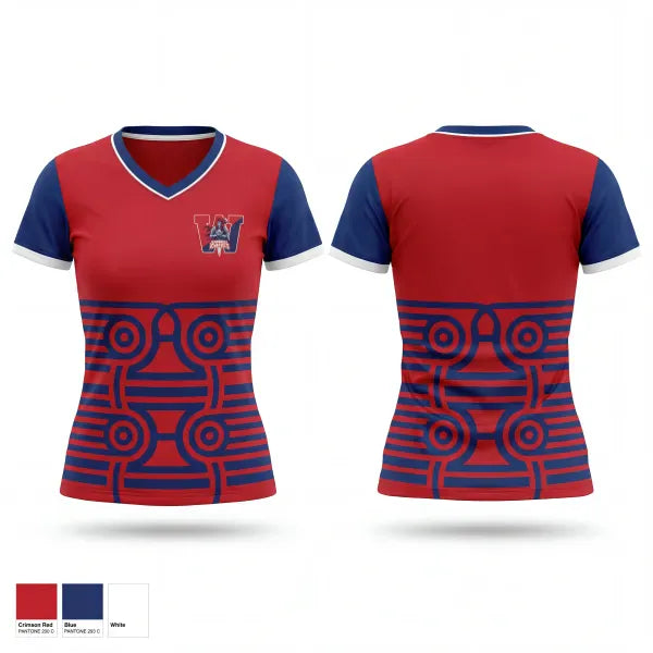 Womens Short Sleeve Vneck Shirt, Wall High School Field Hockey, Field Hockey, Teamtime, Team time, sublimation, custom sports apparel, team uniforms, spirit wear, spiritwear, sports uniforms, custom shirts, team store, custom team store, fundraiser sports, apparel fundraiser