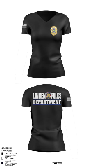 Womens Short Sleeve Vneck Shirt, Linden police department, Police, Teamtime, Team time, sublimation, custom sports apparel, team uniforms, spirit wear, spiritwear, sports uniforms, custom shirts, team store, custom team store, fundraiser sports, apparel fundraiser