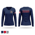 Milwaukee Fire Department Training Division Women's Long Sleeve V-neck Shirt - 1