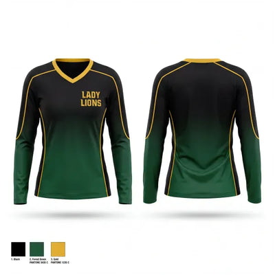 Lady Lions 65445063 Women's Long Sleeve V-neck Shirt - 1