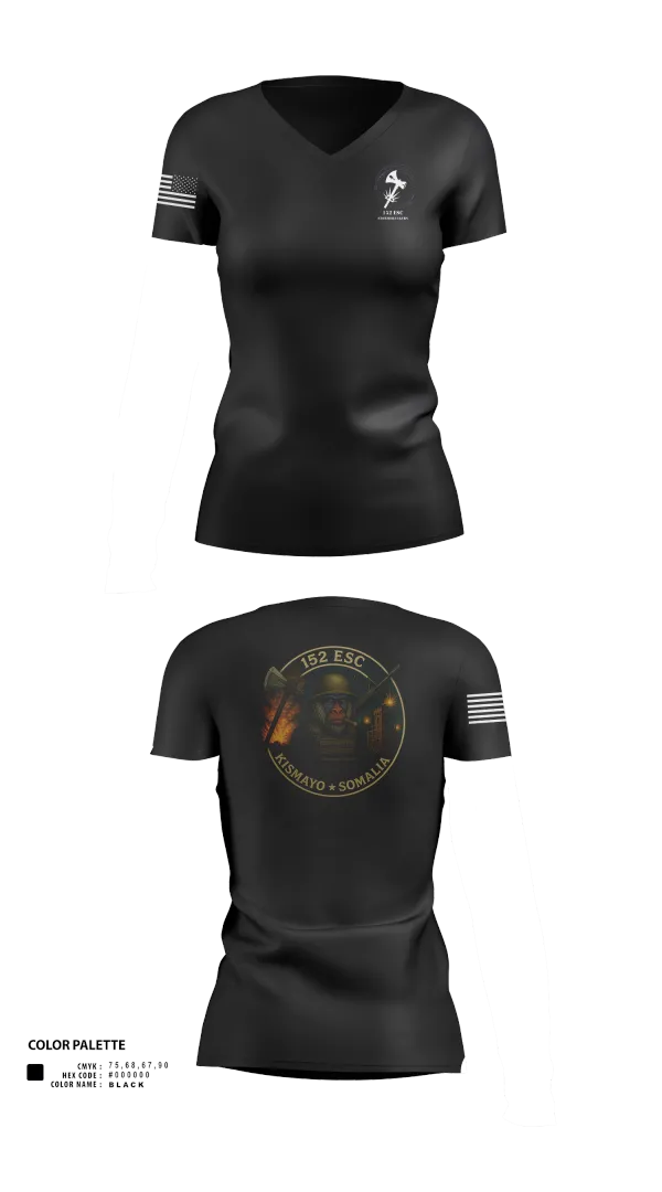 Womens Short Sleeve Vneck Shirt, 152 ESC, , Teamtime, Team time, sublimation, custom sports apparel, team uniforms, spirit wear, spiritwear, sports uniforms, custom shirts, team store, custom team store, fundraiser sports, apparel fundraiser