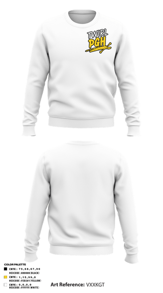 Crew Neck Sweatshirt, Twirl PGH, Spirit Store, Teamtime, Team time, sublimation, custom sports apparel, team uniforms, spirit wear, spiritwear, sports uniforms, custom shirts, team store, custom team store, fundraiser sports, apparel fundraiser