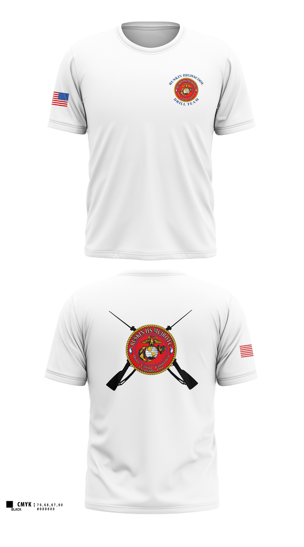 Old School Cotton Feel Shirt, Ruskin Highschool MCJROTC drill team, Marines, Teamtime, Team time, sublimation, custom sports apparel, team uniforms, spirit wear, spiritwear, sports uniforms, custom shirts, team store, custom team store, fundraiser sports, apparel fundraiser