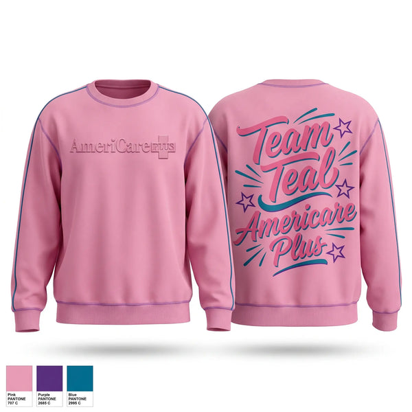 Crew Neck Sweatshirt, Team Teal, EMS/EMT, Teamtime, Team time, sublimation, custom sports apparel, team uniforms, spirit wear, spiritwear, sports uniforms, custom shirts, team store, custom team store, fundraiser sports, apparel fundraiser