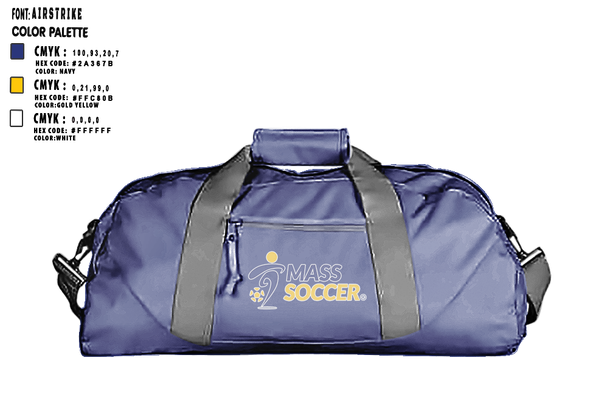 Duffle Bag, Mass Soccer, Men's Soccer, Teamtime, Team time, sublimation, custom sports apparel, team uniforms, spirit wear, spiritwear, sports uniforms, custom shirts, team store, custom team store, fundraiser sports, apparel fundraiser