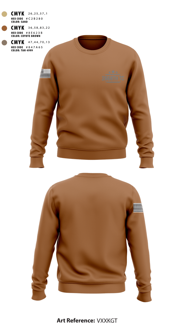 Crew Neck Sweatshirt, 2668th TC, National Guard, Teamtime, Team time, sublimation, custom sports apparel, team uniforms, spirit wear, spiritwear, sports uniforms, custom shirts, team store, custom team store, fundraiser sports, apparel fundraiser