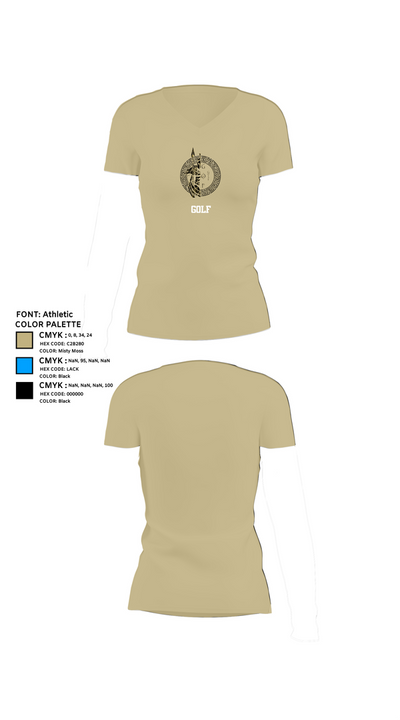 GOLF 75360109 Women's Short Sleeve V-neck Shirt - 84