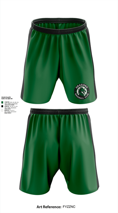 Dragons Baseball Club 61200204 Athletic Shorts With Pockets - 1