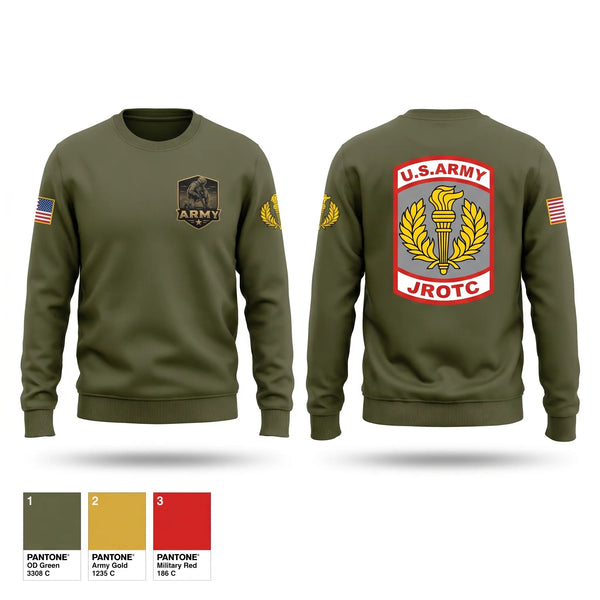 Crew Neck Sweatshirt, US Army JROTC Robotics, Army, Teamtime, Team time, sublimation, custom sports apparel, team uniforms, spirit wear, spiritwear, sports uniforms, custom shirts, team store, custom team store, fundraiser sports, apparel fundraiser