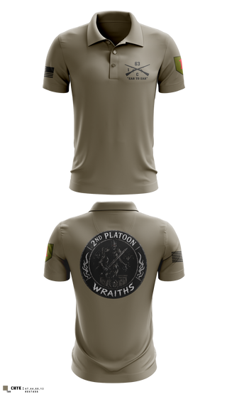 Short Sleeve Performance Polo, 2nd PLT, C co, 1-63 AR BN, Army, Teamtime, Team time, sublimation, custom sports apparel, team uniforms, spirit wear, spiritwear, sports uniforms, custom shirts, team store, custom team store, fundraiser sports, apparel fundraiser