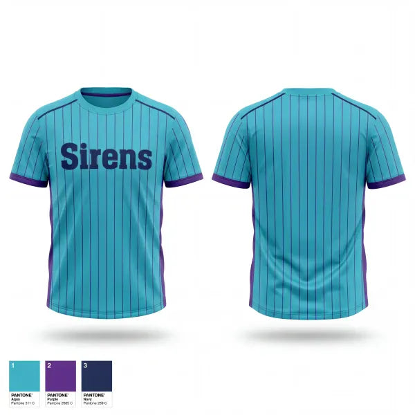Old School Cotton Feel Shirt, Sirens, Softball, Teamtime, Team time, sublimation, custom sports apparel, team uniforms, spirit wear, spiritwear, sports uniforms, custom shirts, team store, custom team store, fundraiser sports, apparel fundraiser