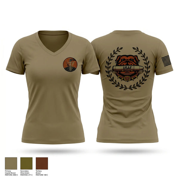 Womens Short Sleeve Vneck Shirt, 12th Missile Squadron, Air Force, Teamtime, Team time, sublimation, custom sports apparel, team uniforms, spirit wear, spiritwear, sports uniforms, custom shirts, team store, custom team store, fundraiser sports, apparel fundraiser