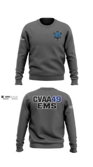 Crew Neck Sweatshirt, Coudersport Ems, EMS/EMT, Teamtime, Team time, sublimation, custom sports apparel, team uniforms, spirit wear, spiritwear, sports uniforms, custom shirts, team store, custom team store, fundraiser sports, apparel fundraiser