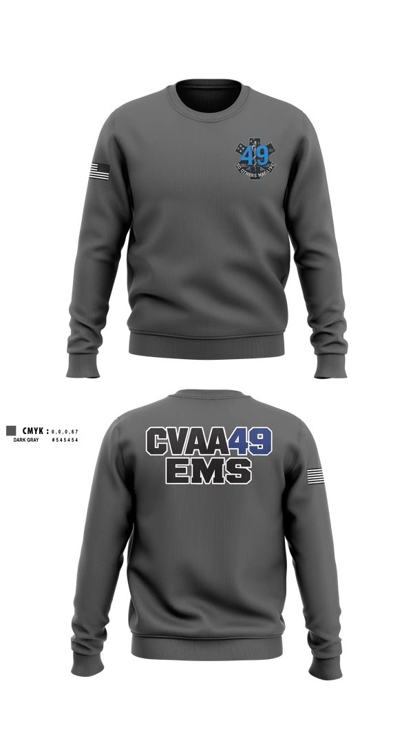 Crew Neck Sweatshirt, Coudersport Ems, EMS/EMT, Teamtime, Team time, sublimation, custom sports apparel, team uniforms, spirit wear, spiritwear, sports uniforms, custom shirts, team store, custom team store, fundraiser sports, apparel fundraiser