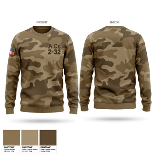 Crew Neck Sweatshirt, A. Co 232, Army, Teamtime, Team time, sublimation, custom sports apparel, team uniforms, spirit wear, spiritwear, sports uniforms, custom shirts, team store, custom team store, fundraiser sports, apparel fundraiser