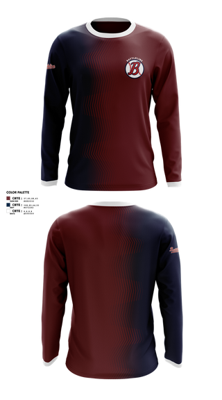 Long Sleeve Performance Shirt, Battleline, Baseball, Teamtime, Team time, sublimation, custom sports apparel, team uniforms, spirit wear, spiritwear, sports uniforms, custom shirts, team store, custom team store, fundraiser sports, apparel fundraiser