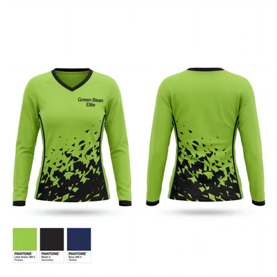 Green Bean Elite 21650176 Women's Long Sleeve V-neck Shirt - 1