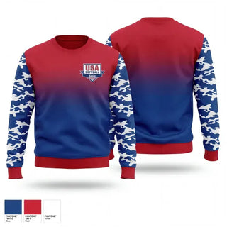 Crew Neck Sweatshirt, USA Softball of Kansas, Softball, Teamtime, Team time, sublimation, custom sports apparel, team uniforms, spirit wear, spiritwear, sports uniforms, custom shirts, team store, custom team store, fundraiser sports, apparel fundraiser