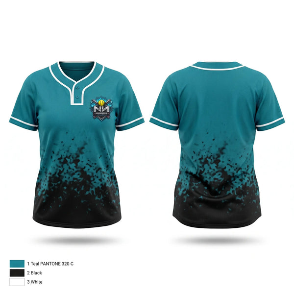 Two Button Softball Jersey, Nemesis Fastpitch, Softball, Teamtime, Team time, sublimation, custom sports apparel, team uniforms, spirit wear, spiritwear, sports uniforms, custom shirts, team store, custom team store, fundraiser sports, apparel fundraiser