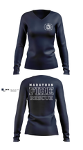 Marathon Fire Rescue Women's Long Sleeve V-neck Shirt - 16