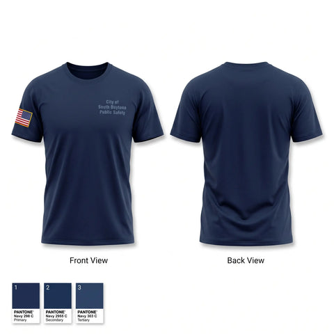Old School Cotton Feel Shirt, City of South Daytona Public Safety, Police, Teamtime, Team time, sublimation, custom sports apparel, team uniforms, spirit wear, spiritwear, sports uniforms, custom shirts, team store, custom team store, fundraiser sports, apparel fundraiser