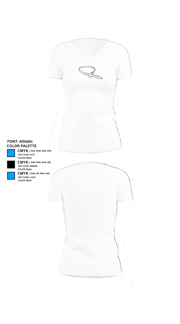 Womens Short Sleeve Vneck Shirt, Zip Tie King’s, , Teamtime, Team time, sublimation, custom sports apparel, team uniforms, spirit wear, spiritwear, sports uniforms, custom shirts, team store, custom team store, fundraiser sports, apparel fundraiser