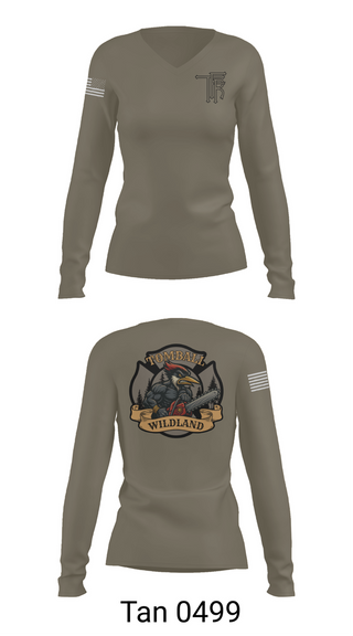 Womens Long Sleeve Vneck Shirt, Tomball Wildland, , Teamtime, Team time, sublimation, custom sports apparel, team uniforms, spirit wear, spiritwear, sports uniforms, custom shirts, team store, custom team store, fundraiser sports, apparel fundraiser