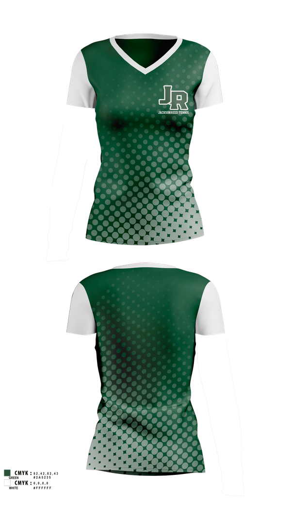 Womens Short Sleeve Vneck Shirt, Jackson-Reed Tennis, Tennis, Teamtime, Team time, sublimation, custom sports apparel, team uniforms, spirit wear, spiritwear, sports uniforms, custom shirts, team store, custom team store, fundraiser sports, apparel fundraiser