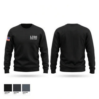 Crew Neck Sweatshirt, LCSO GANG UNIT, Police, Teamtime, Team time, sublimation, custom sports apparel, team uniforms, spirit wear, spiritwear, sports uniforms, custom shirts, team store, custom team store, fundraiser sports, apparel fundraiser