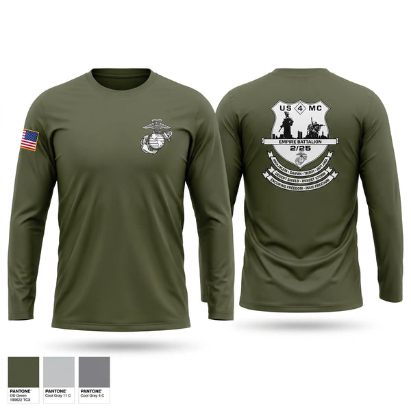 Long Sleeve Performance Shirt, 2nd Battalion, 25th Marines, Marines, Teamtime, Team time, sublimation, custom sports apparel, team uniforms, spirit wear, spiritwear, sports uniforms, custom shirts, team store, custom team store, fundraiser sports, apparel fundraiser