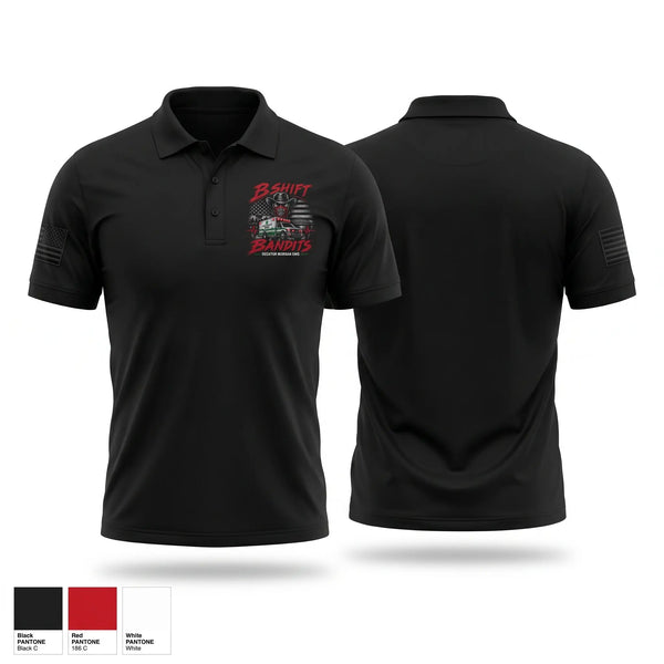 Short Sleeve Performance Polo, B-Shift Bandits, EMS/EMT, Teamtime, Team time, sublimation, custom sports apparel, team uniforms, spirit wear, spiritwear, sports uniforms, custom shirts, team store, custom team store, fundraiser sports, apparel fundraiser