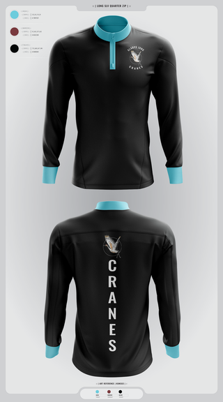 Quarter Zip Jacket, Cranes, Spirit Store, Teamtime, Team time, sublimation, custom sports apparel, team uniforms, spirit wear, spiritwear, sports uniforms, custom shirts, team store, custom team store, fundraiser sports, apparel fundraiser