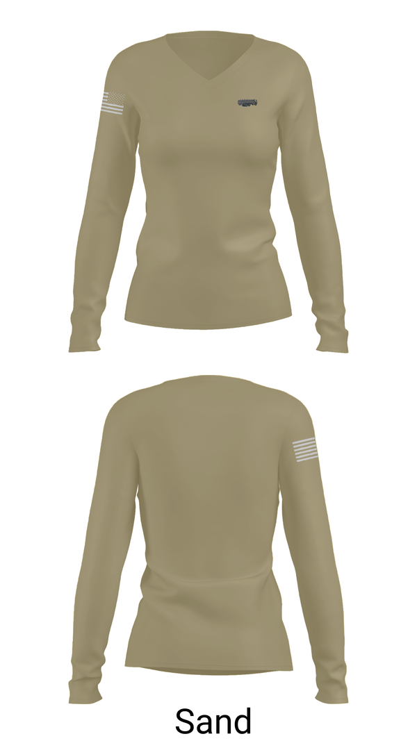 Womens Long Sleeve Vneck Shirt, Alpha Company, , Teamtime, Team time, sublimation, custom sports apparel, team uniforms, spirit wear, spiritwear, sports uniforms, custom shirts, team store, custom team store, fundraiser sports, apparel fundraiser