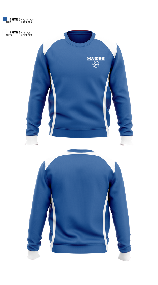 Crew Neck Sweatshirt, Maiden High School Volleyball, Women's Volleyball, Teamtime, Team time, sublimation, custom sports apparel, team uniforms, spirit wear, spiritwear, sports uniforms, custom shirts, team store, custom team store, fundraiser sports, apparel fundraiser