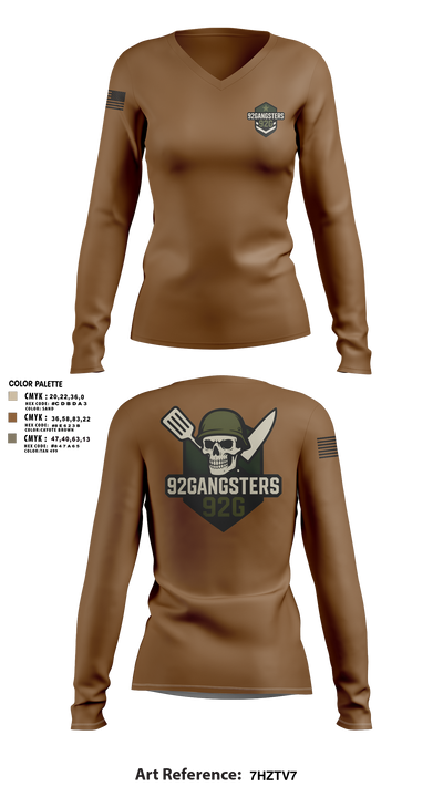 44 IBCT-E-CO 250TH 75736635 Women's Long Sleeve V-neck Shirt - 2
