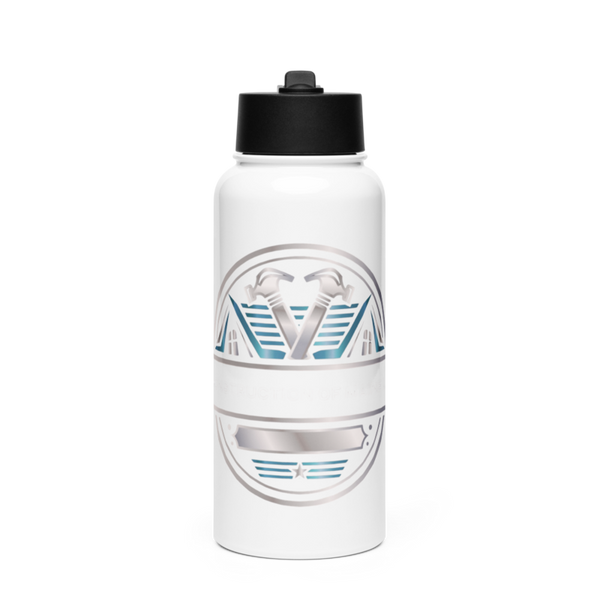 JP construction of Maine 33793168 Stainless Steel Water Bottle with a Straw Lid