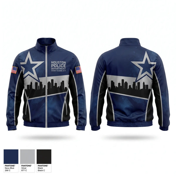 Windbreaker, Houston Police Department Cadet Class 277, Police, Teamtime, Team time, sublimation, custom sports apparel, team uniforms, spirit wear, spiritwear, sports uniforms, custom shirts, team store, custom team store, fundraiser sports, apparel fundraiser